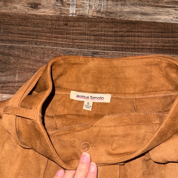 Jealous Tomato Camel A-Line Skirt with Tie Waist - Picture 3 of 4